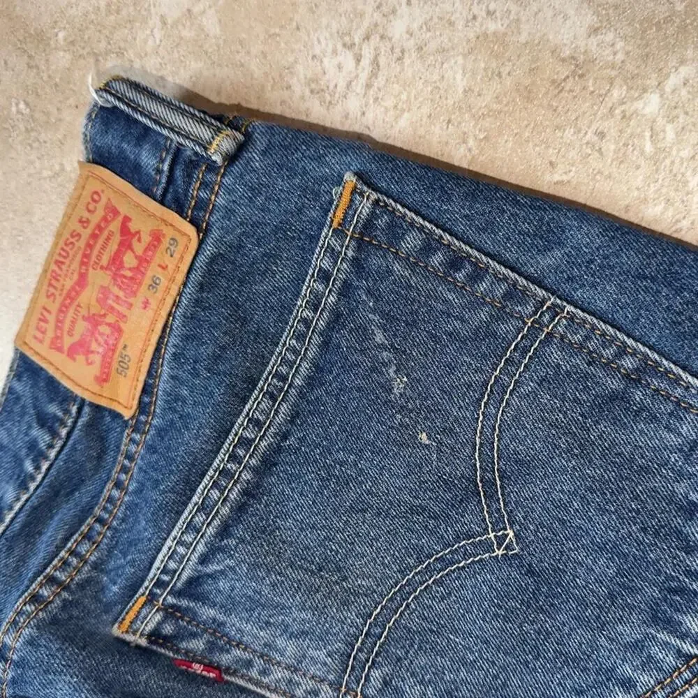 Levis 505 Denim Jeans- Size 36x29